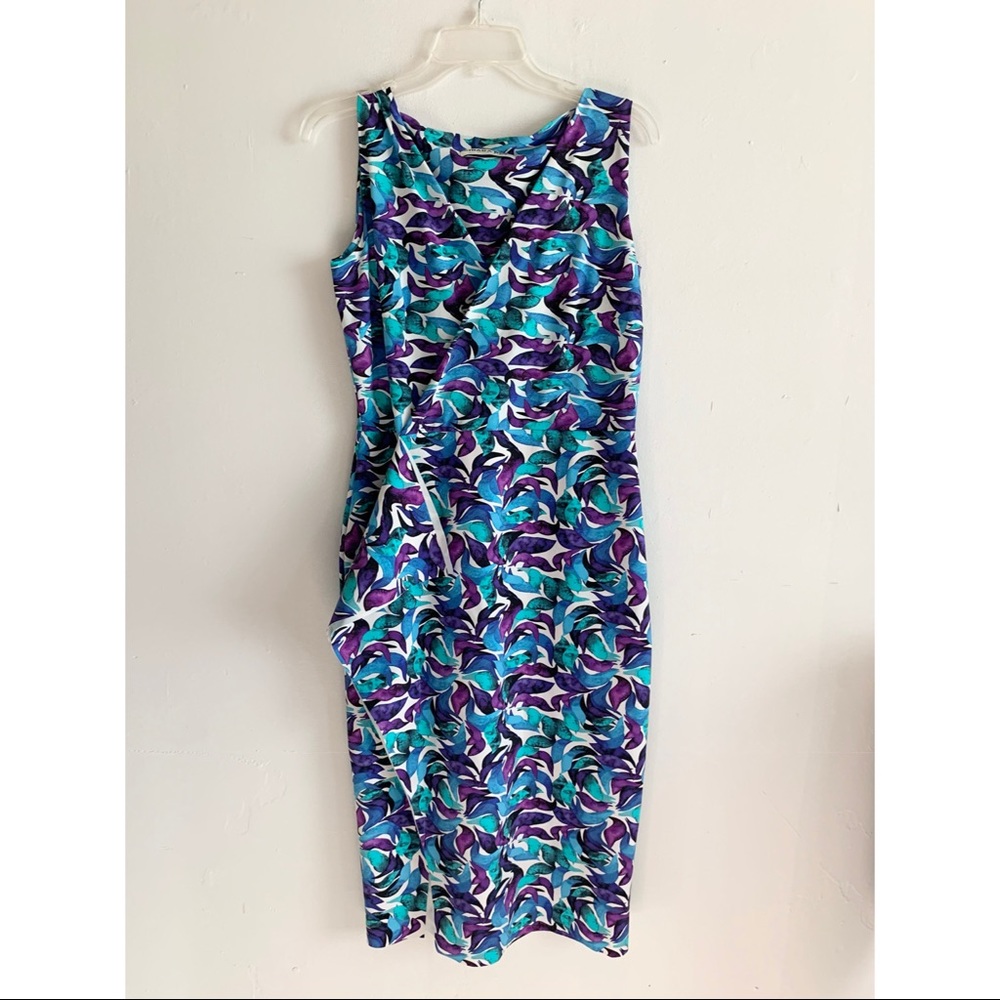 Chiara Boni La Petite Robe Floral Sleeveless Faux Wrap Dress Size 48 (12)